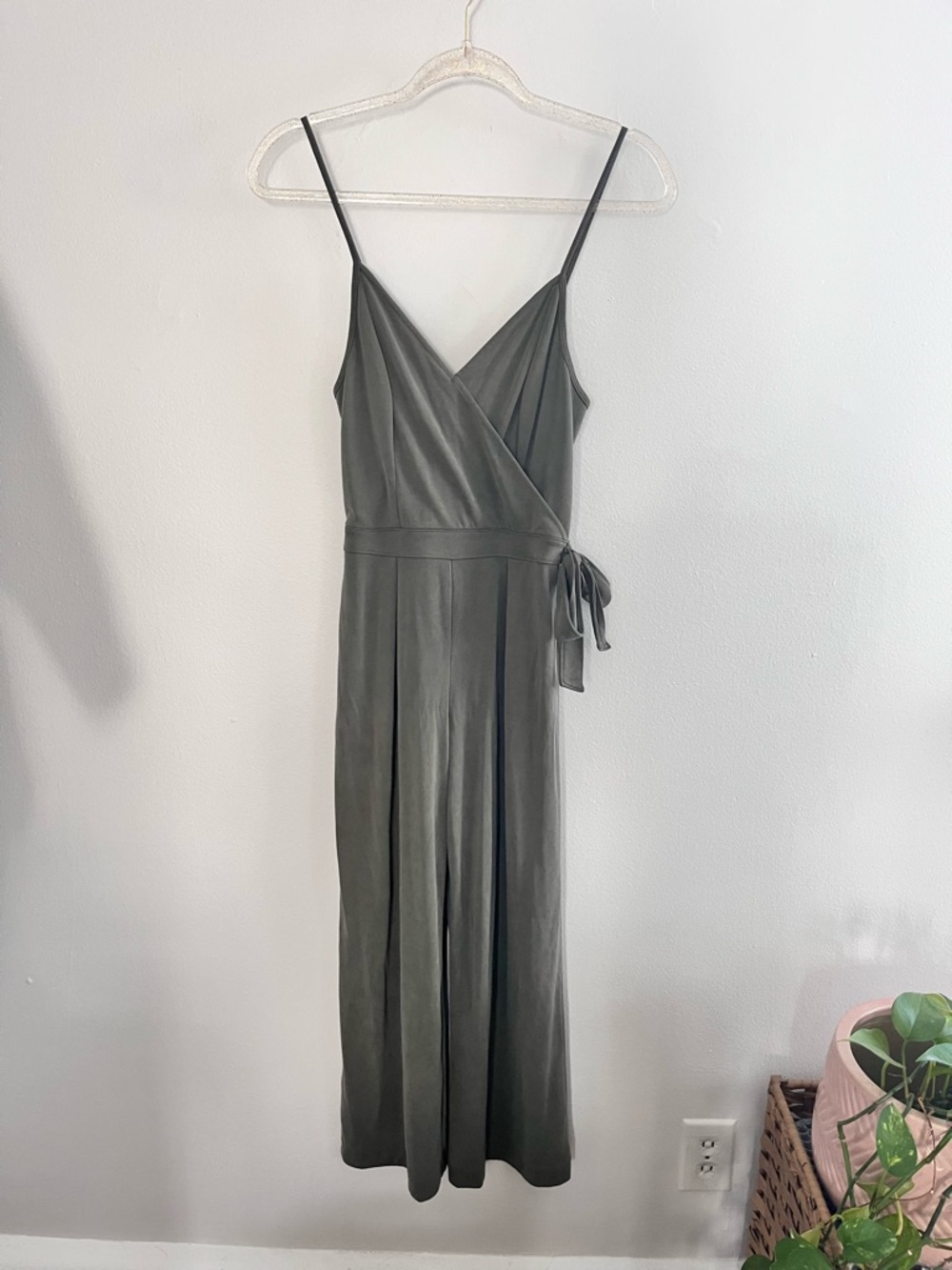 Abercrombie & Fitch Green Sleeveless Smocked Jumpsuit